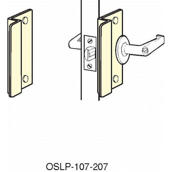 Don-Jo 2-5/8" x 7" Short Latch Protector for Outswing Doors with EBF Fasteners OSLP207EBFSL - main